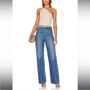 MOTHER Indigo Wide Leg Jeans